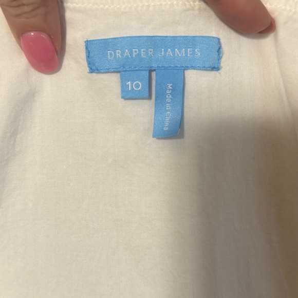 Draper James Reba Wrap Dress in Seersucker Magnolia White - Size 10 - Picture 5 of 6
